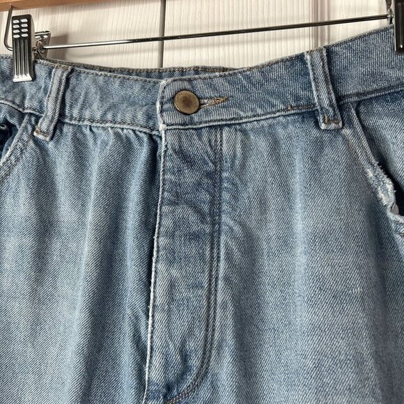 DL1961 Jerry High Rise Vintage Straight Two-Tone Denim Jeans Women's Size 32 - Picture 4 of 13